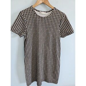 Tory Burch Basket Weave Luxury Designer T-shirt Dress Size Large - B1111116